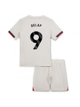 Chelsea Liam Delap #9 Replika Borta Kläder Barn 2025-26 Kortärmad (+ byxor)
